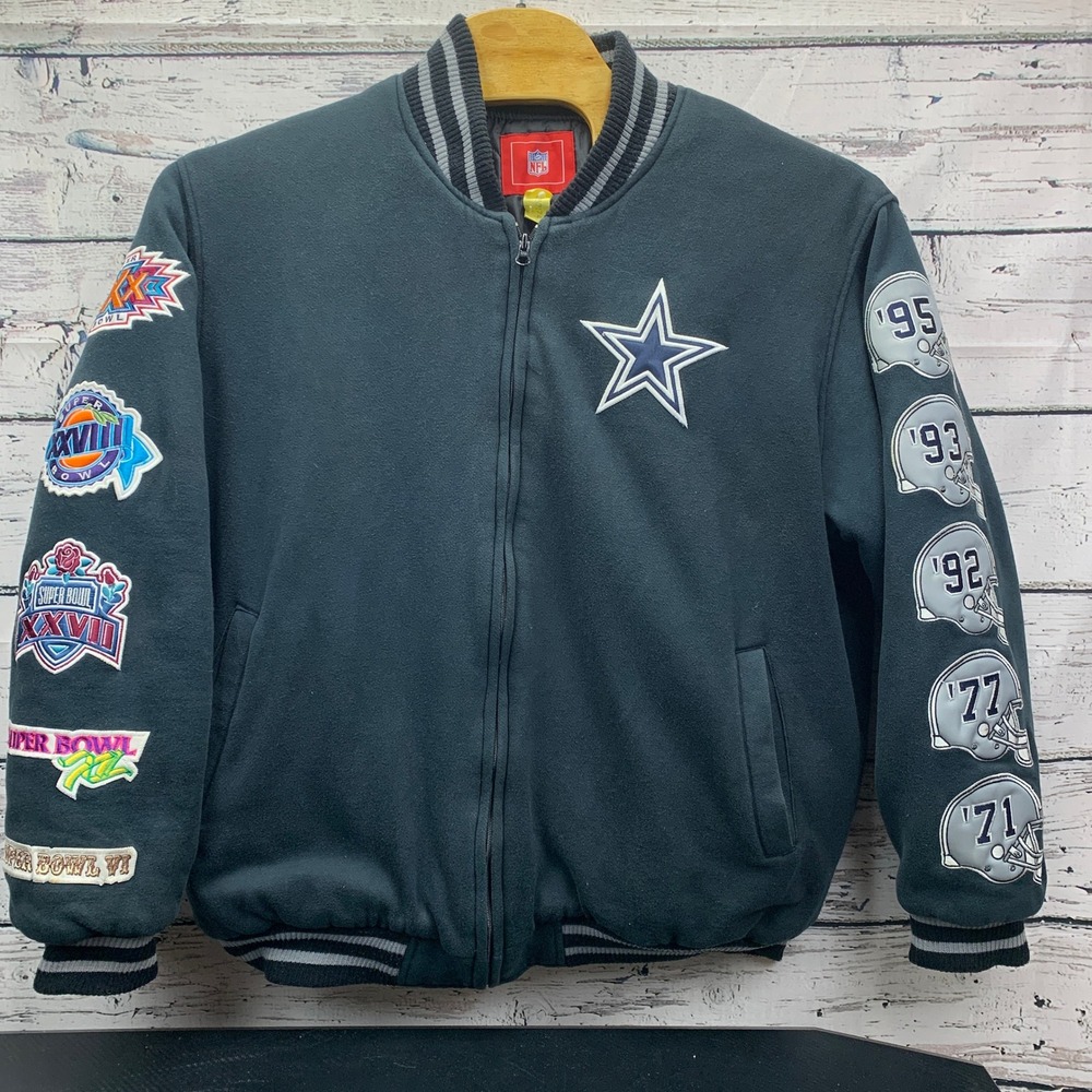 NFL Dallas Cowboys Super Bowl Champions Patches Jacket [Size‎ XXL]